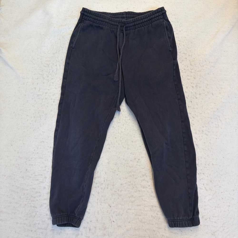 Tna CozyAF Fleece Sweatpants Womens Medium Navy Blue Joggers Drawstring Elastic